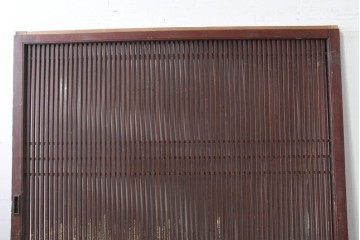 アンティーク建具　明治から大正期　細やかな格子が美しい幅広格子蔵戸1枚　(R-086543)