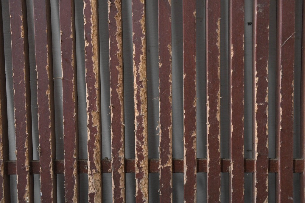 アンティーク建具　明治から大正期　細やかな格子が美しい幅広格子蔵戸1枚　(R-086543)