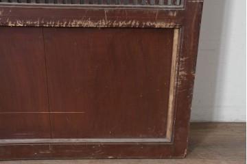 アンティーク建具　明治から大正期　細やかな格子が美しい幅広格子蔵戸1枚　(R-086543)