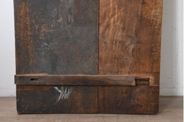 【簡易リペア限定品】　和製アンティーク　クルミの木(胡桃)　重厚!　古い豪農の土間で使われていた作業台の天板　(R-086544)