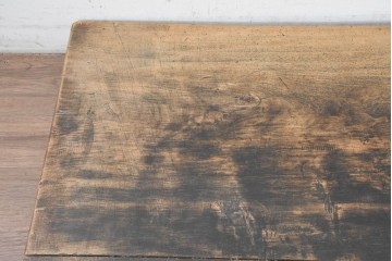 【簡易リペア限定品】　和製アンティーク　クルミの木(胡桃)　重厚!　古い豪農の土間で使われていた作業台の天板　(R-086544)