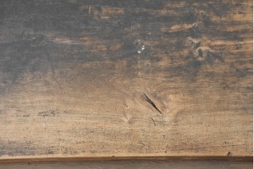 【簡易リペア限定品】　和製アンティーク　クルミの木(胡桃)　重厚!　古い豪農の土間で使われていた作業台の天板　(R-086544)