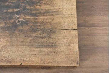 【簡易リペア限定品】　和製アンティーク　クルミの木(胡桃)　重厚!　古い豪農の土間で使われていた作業台の天板　(R-086544)