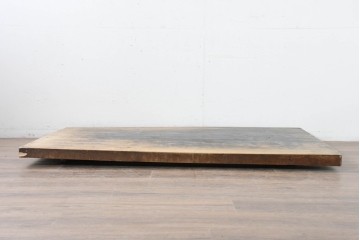 【簡易リペア限定品】　和製アンティーク　クルミの木(胡桃)　重厚!　古い豪農の土間で使われていた作業台の天板　(R-086544)