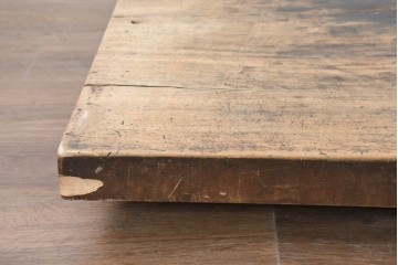 【簡易リペア限定品】　和製アンティーク　クルミの木(胡桃)　重厚!　古い豪農の土間で使われていた作業台の天板　(R-086544)