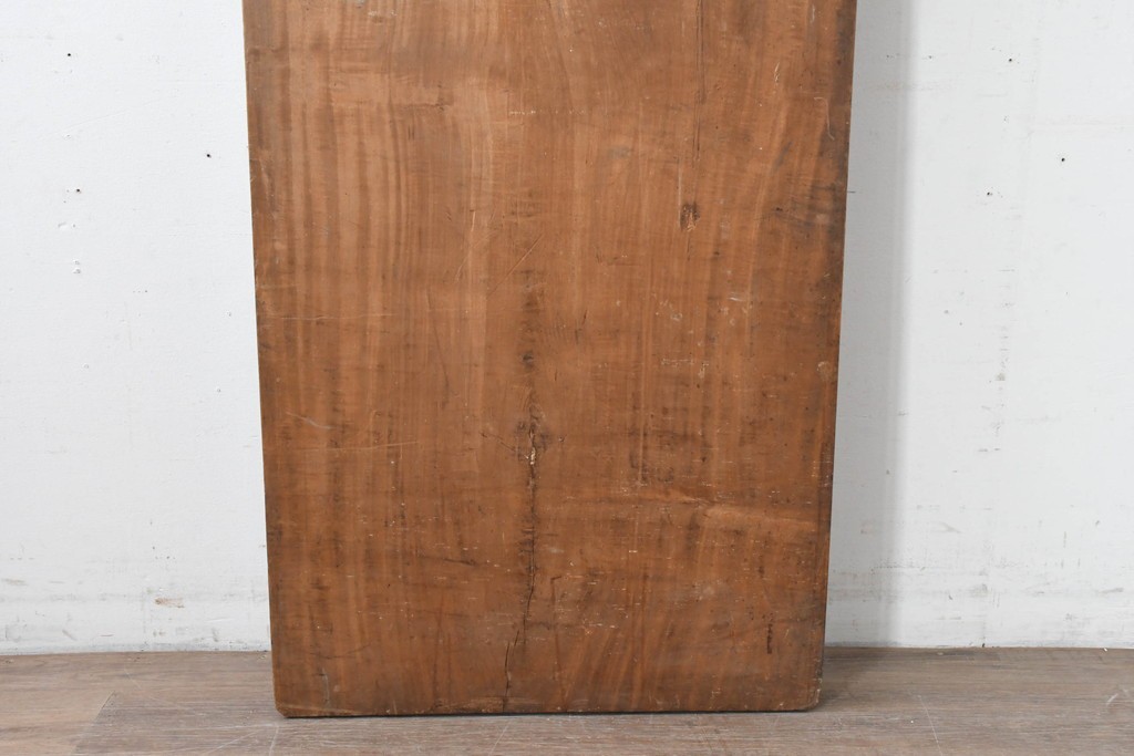 【簡易リペア限定品】　和製アンティーク　クルミの木(胡桃)　素朴で風合い豊かな一枚板　(R-086545)