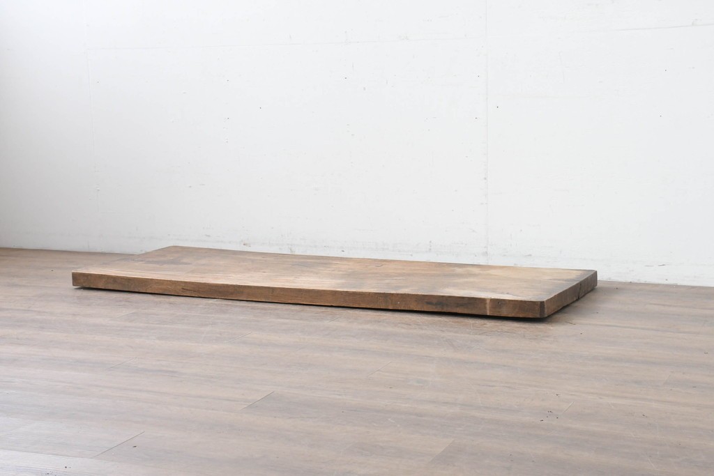 【簡易リペア限定品】　和製アンティーク　クルミの木(胡桃)　素朴で風合い豊かな一枚板　(R-086545)