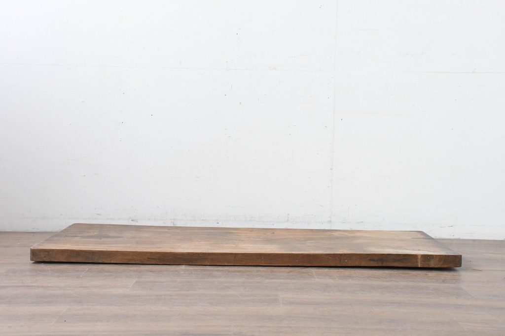 【簡易リペア限定品】　和製アンティーク　クルミの木(胡桃)　素朴で風合い豊かな一枚板　(R-086545)