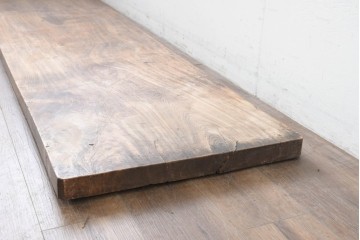 【簡易リペア限定品】　和製アンティーク　クルミの木(胡桃)　素朴で風合い豊かな一枚板　(R-086545)