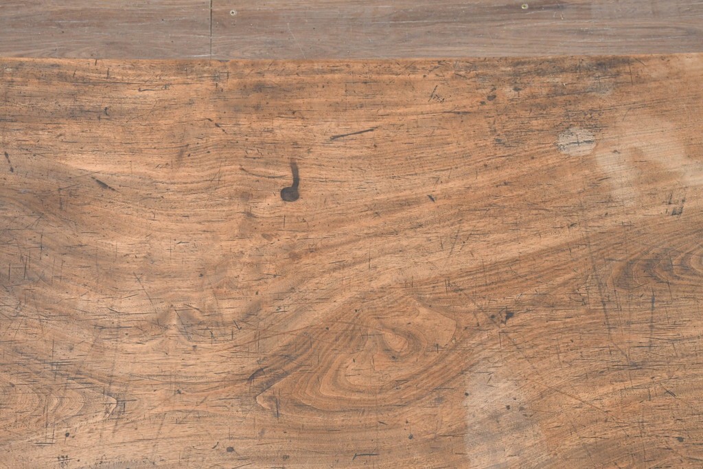 【簡易リペア限定品】　和製アンティーク　クルミの木(胡桃)　素朴で風合い豊かな一枚板　(R-086545)