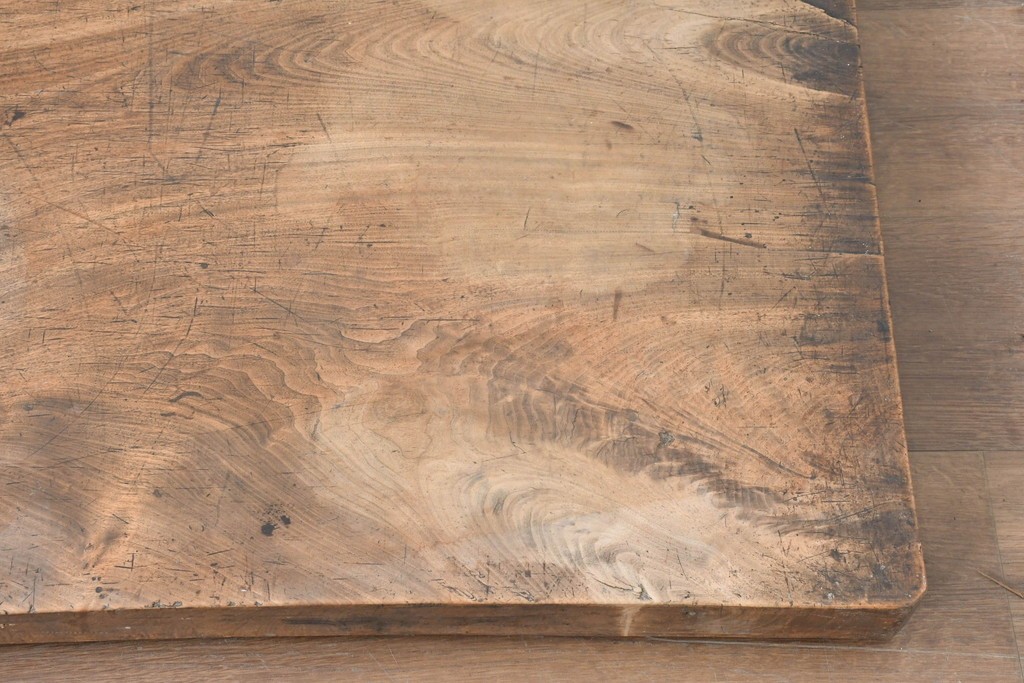 【簡易リペア限定品】　和製アンティーク　クルミの木(胡桃)　素朴で風合い豊かな一枚板　(R-086545)
