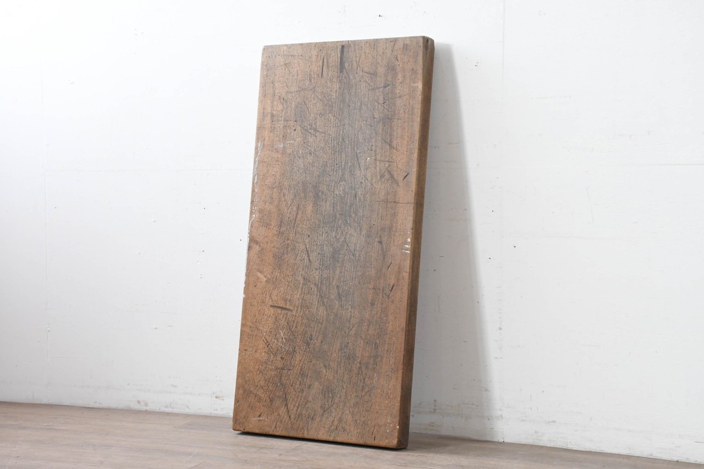 【簡易リペア限定品】　和製アンティーク　クルミの木(胡桃)　素朴で風合い豊かな一枚板　(R-086546)