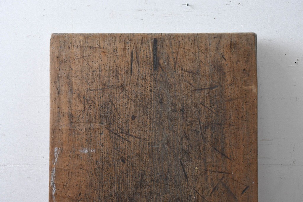 【簡易リペア限定品】　和製アンティーク　クルミの木(胡桃)　素朴で風合い豊かな一枚板　(R-086546)