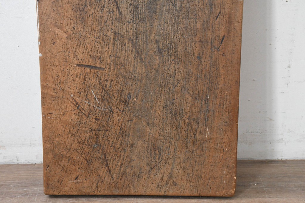 【簡易リペア限定品】　和製アンティーク　クルミの木(胡桃)　素朴で風合い豊かな一枚板　(R-086546)