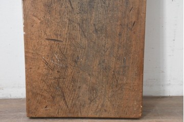 【簡易リペア限定品】　和製アンティーク　クルミの木(胡桃)　素朴で風合い豊かな一枚板　(R-086546)
