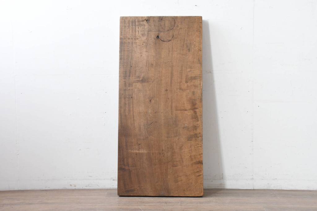 【簡易リペア限定品】　和製アンティーク　クルミの木(胡桃)　素朴で風合い豊かな一枚板　(R-086546)
