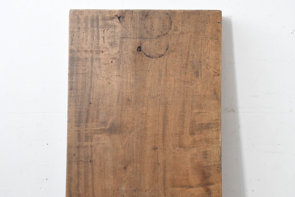 【簡易リペア限定品】　和製アンティーク　クルミの木(胡桃)　素朴で風合い豊かな一枚板　(R-086546)