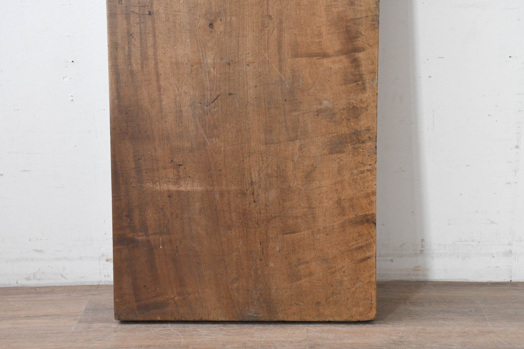 【簡易リペア限定品】　和製アンティーク　クルミの木(胡桃)　素朴で風合い豊かな一枚板　(R-086546)