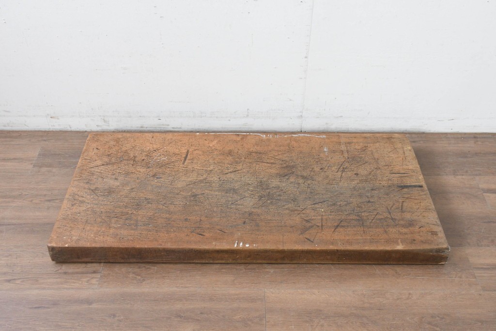 【簡易リペア限定品】　和製アンティーク　クルミの木(胡桃)　素朴で風合い豊かな一枚板　(R-086546)