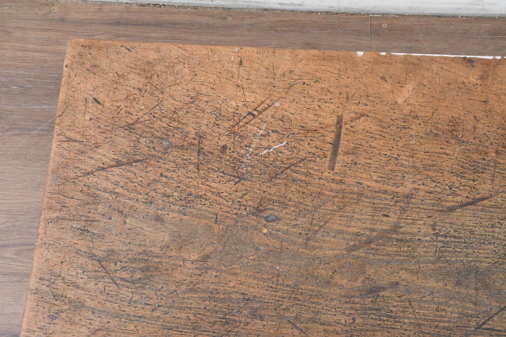 【簡易リペア限定品】　和製アンティーク　クルミの木(胡桃)　素朴で風合い豊かな一枚板　(R-086546)