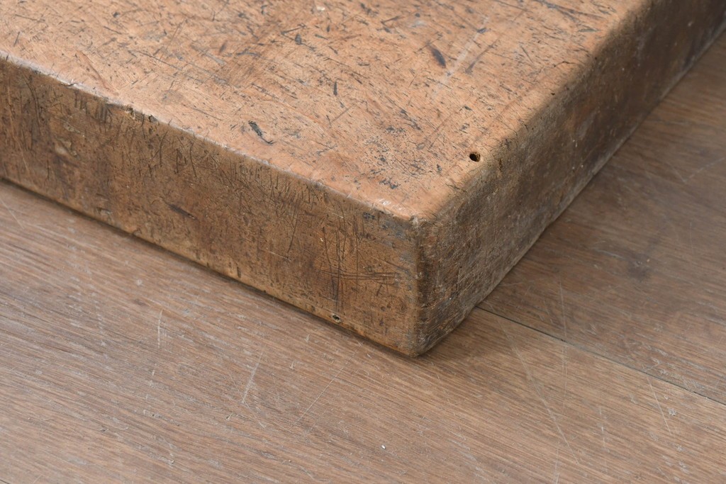 【簡易リペア限定品】　和製アンティーク　クルミの木(胡桃)　素朴で風合い豊かな一枚板　(R-086546)