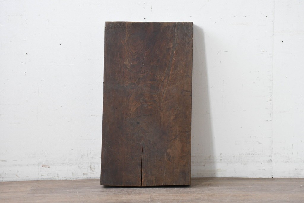 【簡易リペア限定品】　和製アンティーク　欅(ケヤキ)材　古い豪農で使われていた味わい深い飾り台　(R-086547)