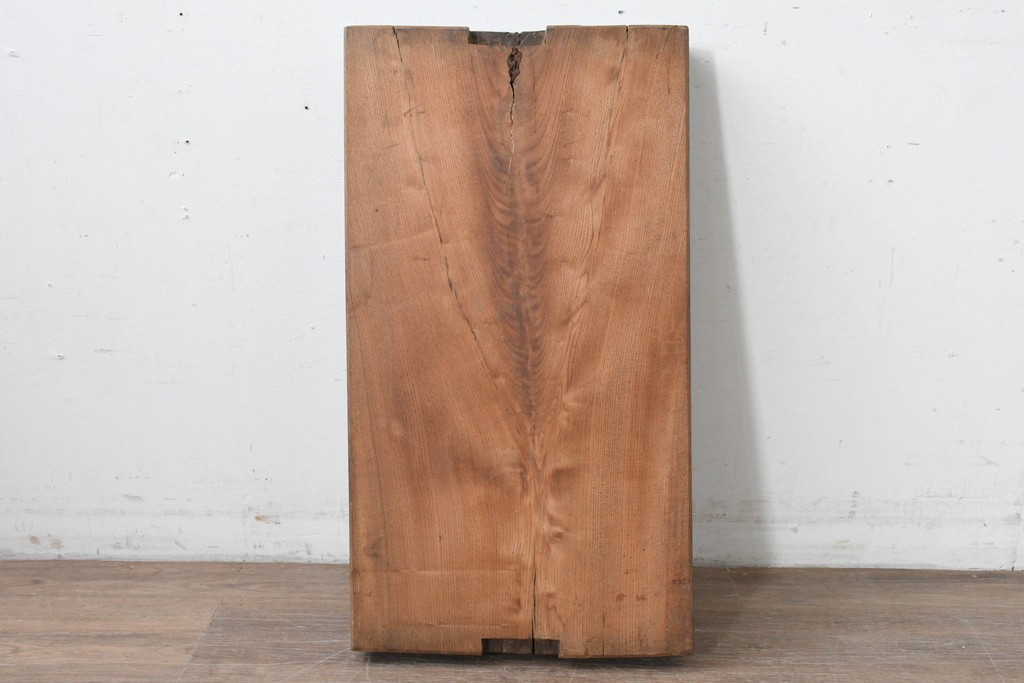 【簡易リペア限定品】　和製アンティーク　欅(ケヤキ)材　古い豪農で使われていた味わい深い飾り台　(R-086547)