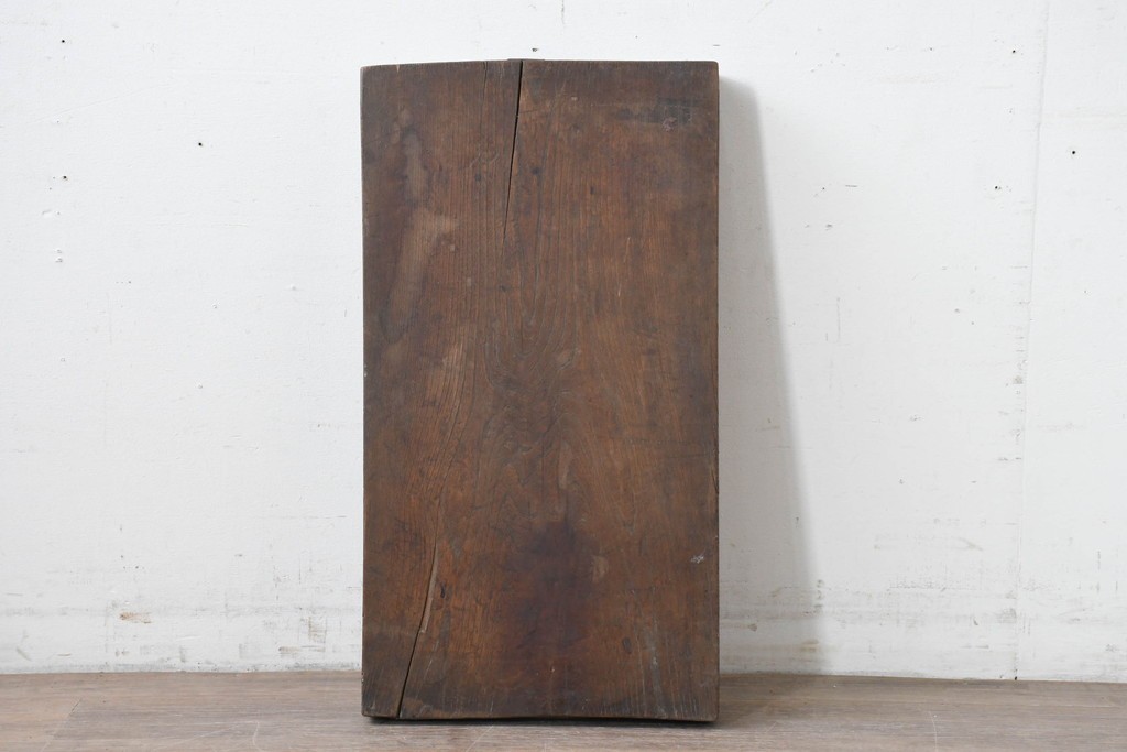 【簡易リペア限定品】　和製アンティーク　欅(ケヤキ)材　古い豪農で使われていた味わい深い飾り台　(R-086548)