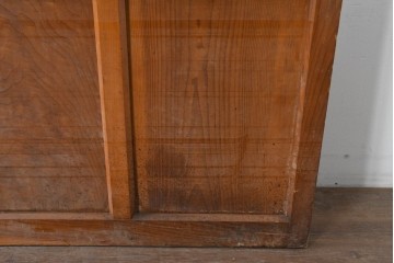 ヴィンテージ建具　昭和中期　モールガラスが趣深いガラス窓3枚セット　(R-086549)