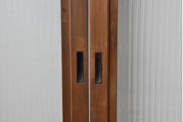 ヴィンテージ建具　昭和中期　木味豊かなモールガラス入りの窓4枚セット　(R-086550)