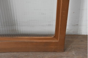 ヴィンテージ建具　昭和中期　木味豊かなモールガラス入りの窓4枚セット　(R-086550)