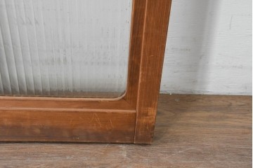 ヴィンテージ建具　昭和中期　木味豊かなモールガラス入りの窓4枚セット　(R-086550)