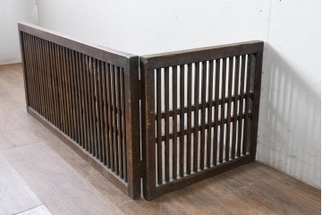  和製アンティーク　明治～大正期　使いこまれた味のある帳場格子　(R-086551)