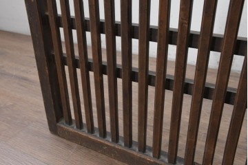  和製アンティーク　明治～大正期　使いこまれた味のある帳場格子　(R-086551)