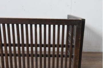  和製アンティーク　明治～大正期　使いこまれた味のある帳場格子　(R-086551)