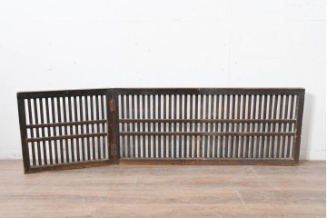  和製アンティーク　明治～大正期　使いこまれた味のある帳場格子　(R-086551)