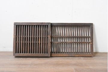  和製アンティーク　明治～大正期　使いこまれた味のある帳場格子　(R-086551)