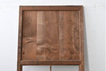 アンティーク建具　大正期　木のあたたかみとレトロなガラスが魅力の扉1枚　(R-086552)