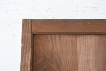 アンティーク建具　大正期　木のあたたかみとレトロなガラスが魅力の扉1枚　(R-086552)