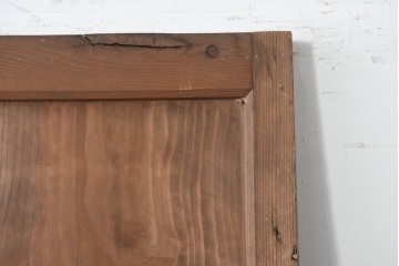 アンティーク建具　大正期　木のあたたかみとレトロなガラスが魅力の扉1枚　(R-086552)