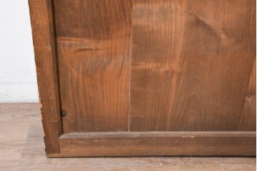 アンティーク建具　大正期　木のあたたかみとレトロなガラスが魅力の扉1枚　(R-086552)