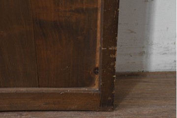 アンティーク建具　大正期　木のあたたかみとレトロなガラスが魅力の扉1枚　(R-086552)