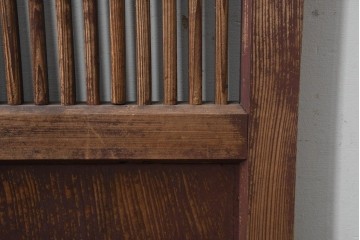アンティーク建具　明治から大正期　繊細な格子が美しい幅狭格子扉1枚　(R-086553)