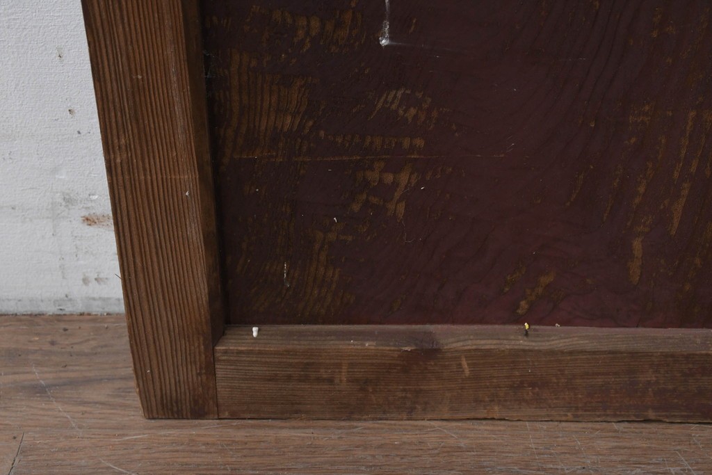 アンティーク建具　明治から大正期　繊細な格子が美しい幅狭格子扉1枚　(R-086553)