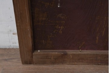 アンティーク建具　明治から大正期　繊細な格子が美しい幅狭格子扉1枚　(R-086553)