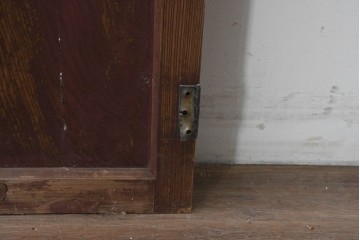 アンティーク建具　明治から大正期　繊細な格子が美しい幅狭格子扉1枚　(R-086553)