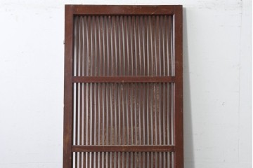 アンティーク建具　明治から大正期　繊細な格子が美しい幅狭格子扉1枚　(R-086553)
