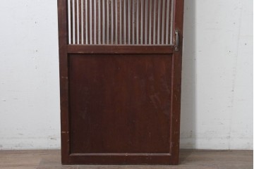 アンティーク建具　明治から大正期　繊細な格子が美しい幅狭格子扉1枚　(R-086553)