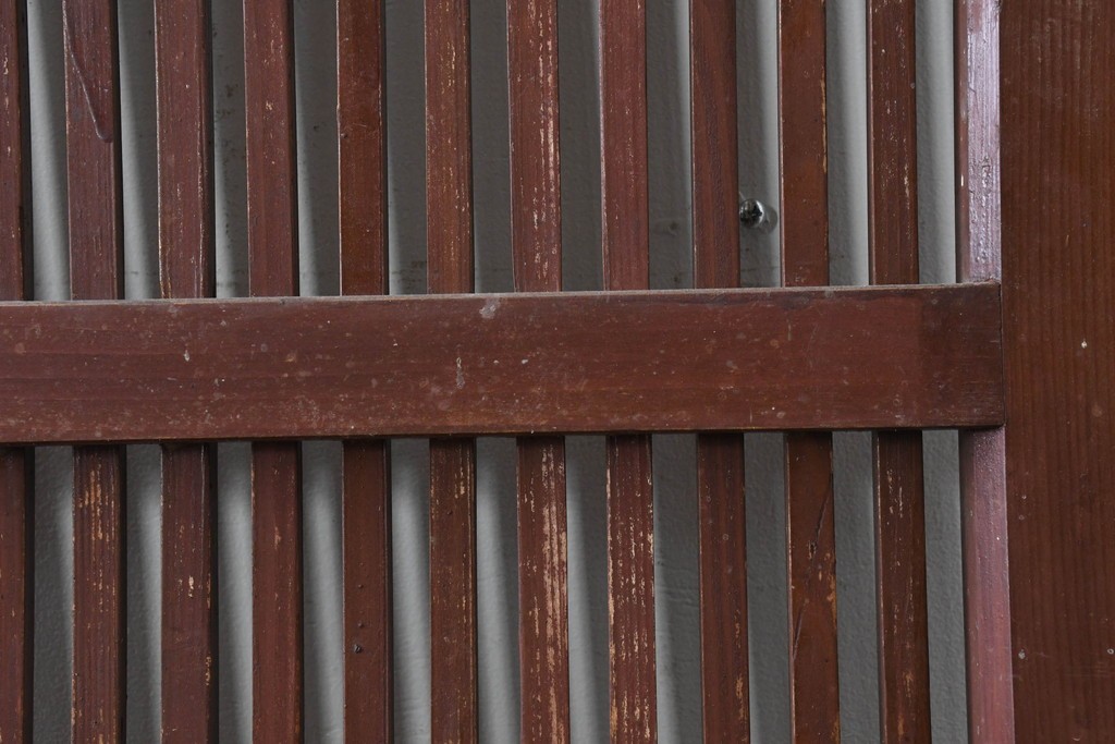 アンティーク建具　明治から大正期　繊細な格子が美しい幅狭格子扉1枚　(R-086553)