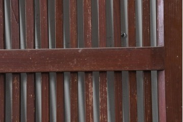 アンティーク建具　明治から大正期　繊細な格子が美しい幅狭格子扉1枚　(R-086553)